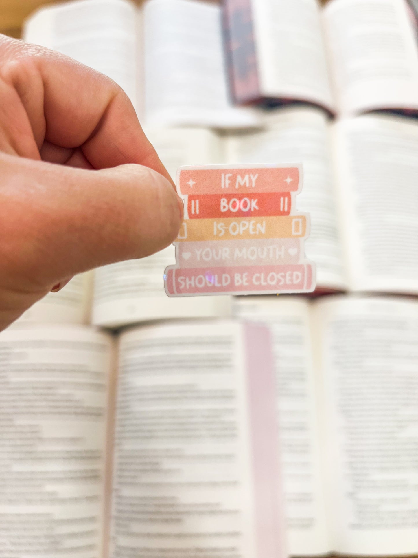 If my book is open sticker