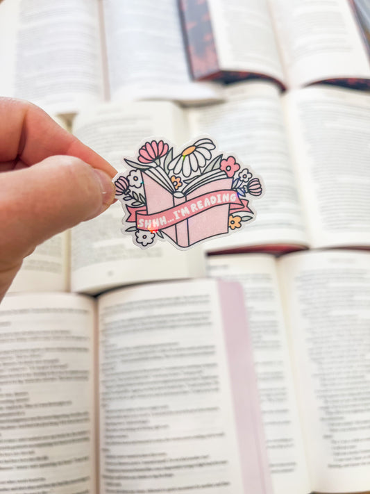 Shhh I’m reading sticker